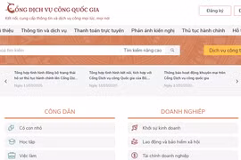 Cổng dịch vụ công quốc gia. 