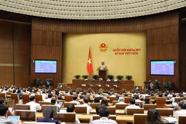 Kết quả biểu quyết thông qua Nghị quyết về Chương trình giám sát của Quốc hội năm 2021. (Ảnh: Văn Điệp/TTXVN)