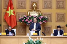 Thủ tướng Nguyễn Xuân Phúc phát biểu tại buổi làm việc. (Ảnh: Thống Nhất/TTXVN)