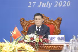 Chủ tịch ASOSAI, Tổng Kiểm toán nhà nước Việt Nam Hồ Đức Phớc phát biểu. (Ảnh: Doãn Tấn/TTXVN)