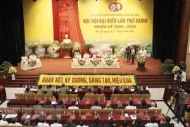 Quang cảnh Đại hội Đảng bộ Công an thành phố Hà Nội lần thứ XXVIII. (Nguồn: TTXVN)