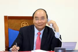 Thủ tướng Chính phủ Nguyễn Xuân Phúc điện đàm với Thủ tướng Séc Andrej Babis. (Ảnh: Thống Nhất/TTXVN)
