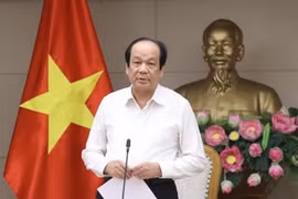 Bộ trưởng, Chủ nhiệm Văn phòng Chính phủ Mai Tiến Dũng phát biểu tại cuộc họp. (Ảnh: Văn Điệp/TTXVN)