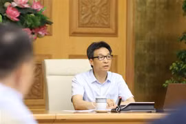 Phó Thủ tướng Vũ Đức Đam chủ trì cuộc họp. (Ảnh: Văn Điệp/TTXVN)