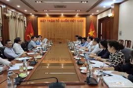 Quang cảnh buổi làm việc. (Nguồn: Mattran.org.vn)