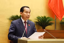 Chủ nhiệm Ủy ban Tài chính, Ngân sách của Quốc hội Lê Quang Mạnh phát biểu. (Ảnh: TTXVN)