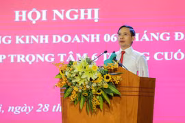 Chủ tịch Hội đồng thành viên Phạm Đức Ấn phát biểu tại hội nghị. (Ảnh: Vietnam+)