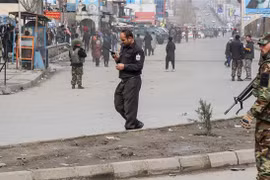 Lực lượng an ninh Afghanistan tại hiện trường. (Ảnh: PressTV)