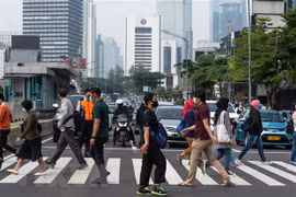 Đường phố ở Jakarta, Indonesia. (Nguồn: THX/TTXVN)