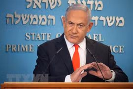 Thủ tướng Israel Benjamin Netanyahu. (Nguồn: THX/TTXVN)