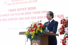 Bộ trưởng Nguyễn Kim Sơn phát biểu chỉ đạo tại buổi lễ. (Ảnh: PV/Vietnam+)