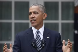 Tổng thống Mỹ Barack Obama tại thủ đô Washington, Mỹ ngày 9/11. (Nguồn: AP/TTXVN)
