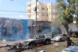 Hiện trường một vụ nổ bom tại Somalia. Ảnh minh họa. (Nguồn: THX/TTXVN)