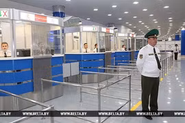 Khu vực làm thủ tục nhập cảnh vào Belarus ở một sân bay của nước này. (Nguồn: eng.belta.by)