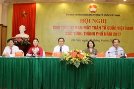 Đoàn Chủ tịch hội nghị. (Ảnh: Nguyễn Dân/TTXVN)
