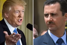 Tổng thống Mỹ Donald Trump và Tổng thống Syria Bashar al-Assad. (Nguồn: blacklistednews.com)