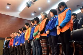 Các đối tượng trong đường dây do Huang Qingheng cầm đầu. (Nguồn: Xinhua)