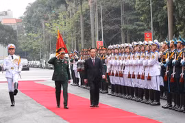 Chủ tịch nước Võ Văn Thưởng đến dự lễ tuyên dương. 