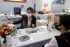 Khách hàng giao dịch tại Hội sở SHB, số 77 Trần Hưng Đạo, Hà Nội. (Ảnh minh họa: Trần Việt/TTXVN)