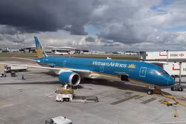 Máy bay Boeing 787-9 Dreamliner của Vietnam Airlines. (Ảnh: Đỗ Sinh/TTXVN)