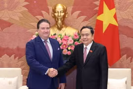 Chủ tịch Quốc hội Trần Thanh Mẫn tiếp Đại sứ Hoa Kỳ tại Việt Nam Marc Evans Knapper. (Ảnh: Thống Nhất/TTXVN)