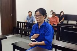 Bị cáo Lê Thị Hiền tại phiên tòa. (Nguồn: Hà Nội Mới)