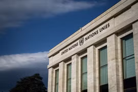 Tòa nhà trụ sở Liên hợp quốc tại Geneva, Thụy Sĩ. (Ảnh: AFP/TTXVN)