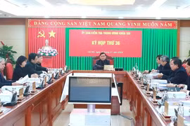 Ủy ban Kiểm tra Trung ương họp Kỳ thứ 36. (Ảnh: Phương Hoa/TTXVN)