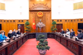 Quang cảnh buổi tiếp. (Ảnh: Doãn Tấn/TTXVN)
