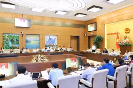 Quang cảnh phiên họp của Ủy ban Thường vụ Quốc hội. (Nguồn: TTXVN)