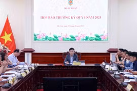 Quang cảnh buổi họp báo. (Ảnh: Phạm Kiên/TTXVN)
