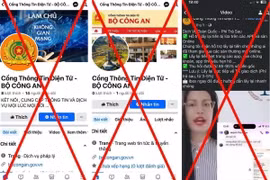 Một số trang thông tin mạo danh Cổng Thông tin Điện tử Bộ Công an trên Facebook.