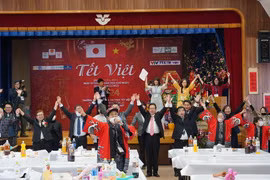 Không khí đầm ấm Tết Việt tại Hiroshima, Nhật Bản. (Ảnh: Phạm Tuân/TTXVN)