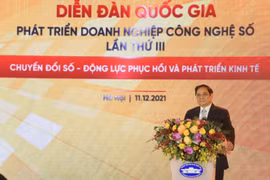 Thủ tướng Chính phủ Phạm Minh Chính phát biểu tại diễn đàn. (Ảnh: Tuấn Anh/TTXVN)
