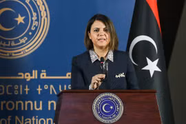 Ngoại trưởng Libya Najla al-Mangoush. (Ảnh: AFP/TTXVN)