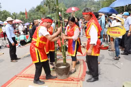 [Photo] Phú Thọ: Sôi nổi Hội thi gói, nấu bánh chưng, giã bánh giầy