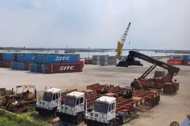 Bãi container ICD Tân Cảng Quế Võ hiện đang khai thác container rỗng. (Ảnh: ICD Quế Võ)