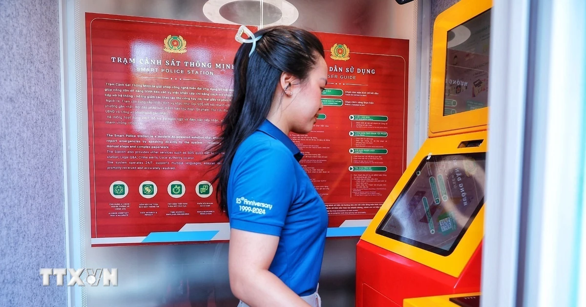 Mô hình Kiosk “Trạm Cảnh sát thông minh” ra mắt thí điểm tại Hà Nội