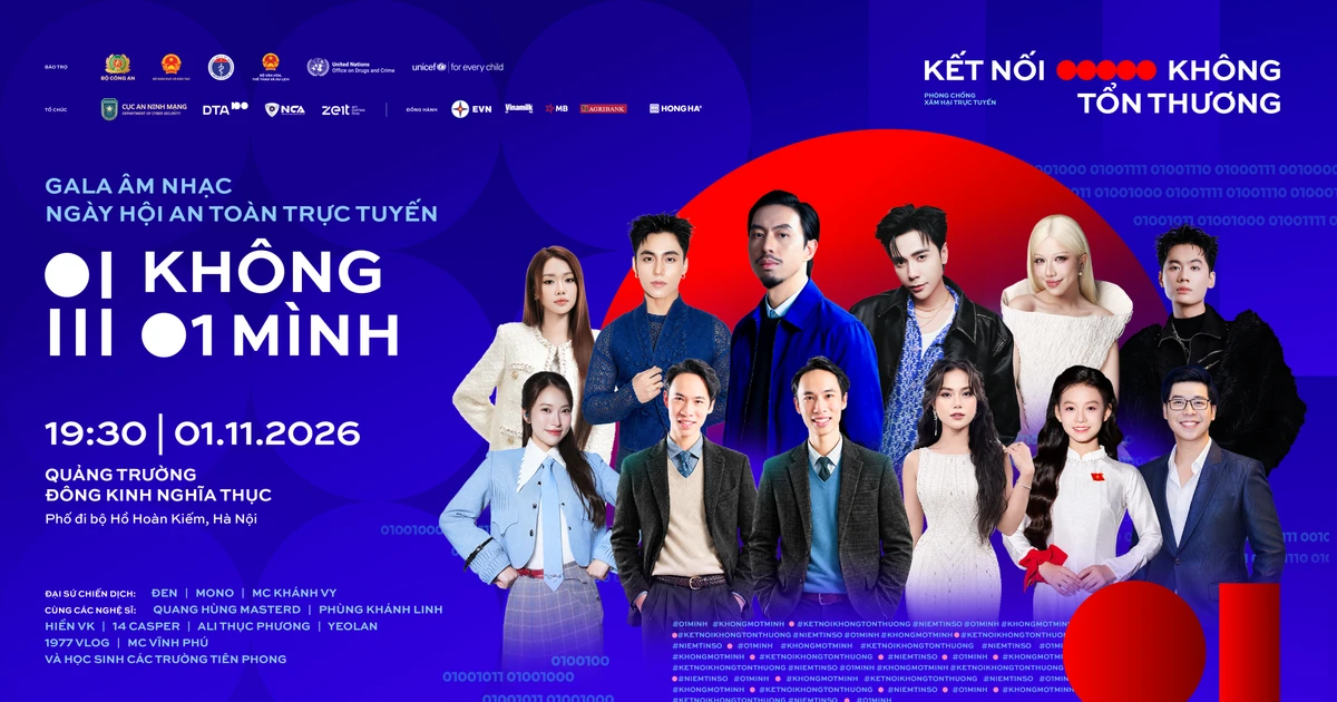 Đen, MONO cùng dàn nghệ sĩ hội tụ tại Ngày hội “Không Một Mình” 2026