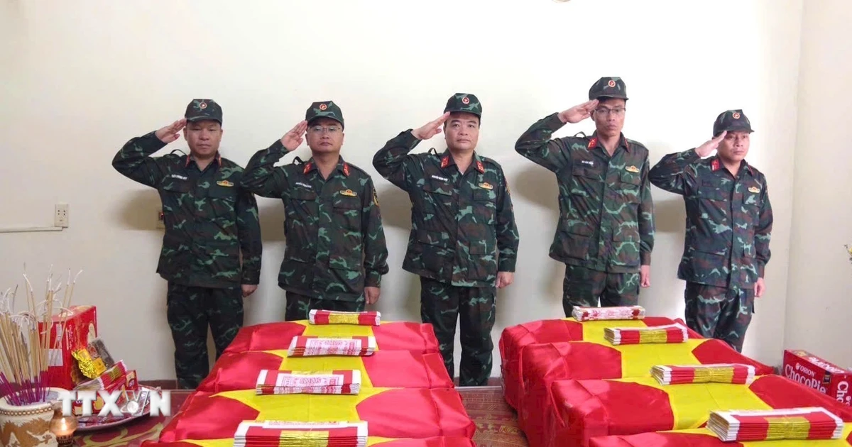 Thêm 8 hài cốt liệt sĩ được tìm thấy tại Mặt trận Vị Xuyên