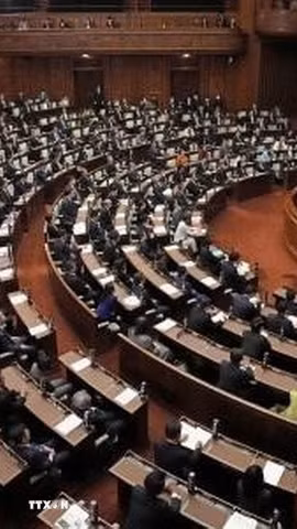 Quang cảnh phiên họp Quốc hội Nhật Bản tại thủ đô Tokyo. (Ảnh: Kyodo/TTXVN phát)