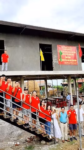 Nhà chống lũ cộng đồng được xây dựng ở Quảng Trị là nơi tránh trú an toàn của người dân vào mùa mưa lũ. (Ảnh: TTXVN phát)