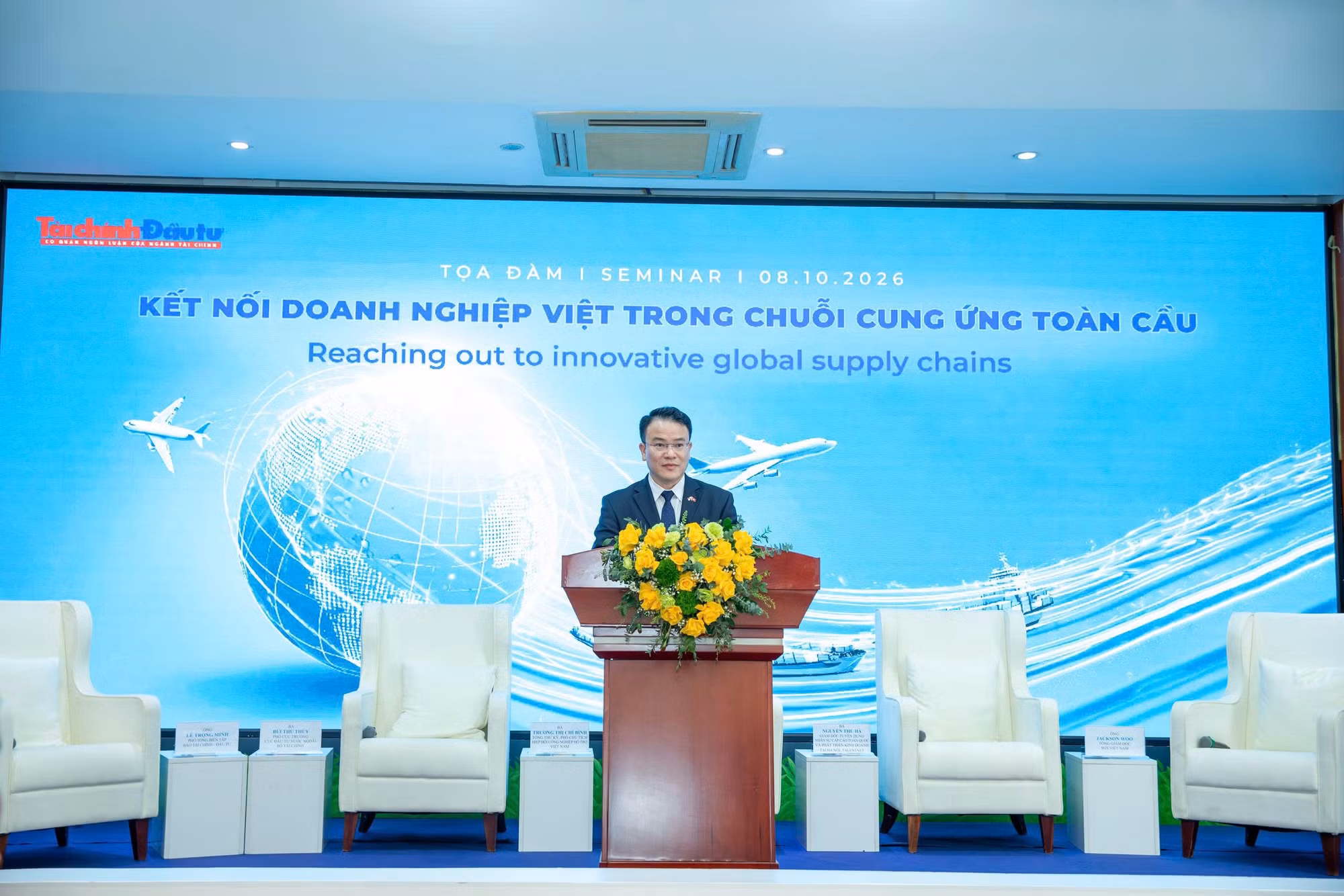 Thứ trưởng Bộ Tài chính Trần Quốc Phương khẳng định Việt Nam thu hút FDI không phải để thay thế nội lực mà để làm mạnh nội lực, nâng cao năng suất và sức cạnh tranh quốc gia. (Ảnh: Vietnam+)