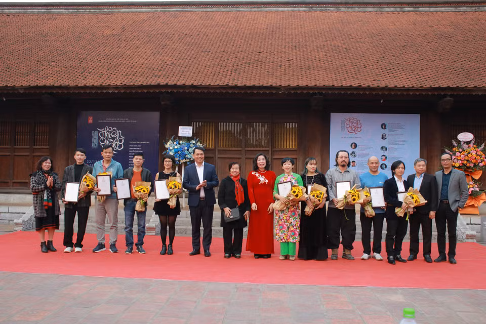 Đây được coi là mạch nguồn đã sản sinh ra những gì tinh hoa nhất của Thăng Long và là câu chuyện xương sống để nhóm 9 nghệ sỹ sáng tác. (Ảnh: Minh Anh/Vietnam+)
