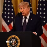 Tổng thống Mỹ Donald Trump phát biểu tại Washington, D.C. (Ảnh: AA/TTXVN phát)