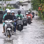 Ngập sâu tại thủ đô Bangkok, Thái Lan do mưa lớn ngày 26/9/2026. (Ảnh: THX/TTXVN phát)