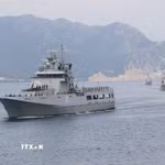 Diễn tập hàng hải ASEAN. (Ảnh: Đào Trang/TTXVN)
