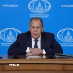 Ngoại trưởng Nga Sergey Lavrov. (Ảnh: Quang Vinh/TTXVN)