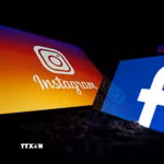 Biểu tượng của trang mạng xã hội Facebook và Instagram. (Ảnh: AFP/TTXVN)