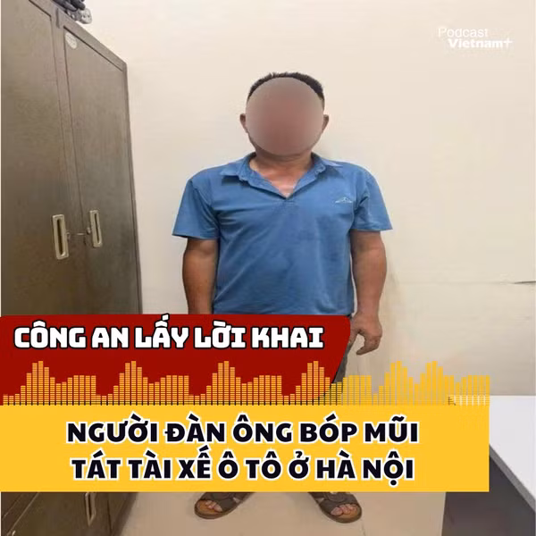 Công an lấy lời khai người đàn ông bóp mũi, tát tài xế ô tô ở Hà Nội 